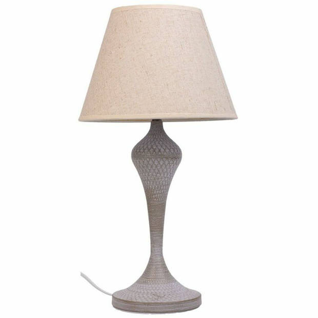 Bureaulamp Alexandra House Living Wit Grijs Metaal Stof 220-240 V 25 x 46 x 25 cm