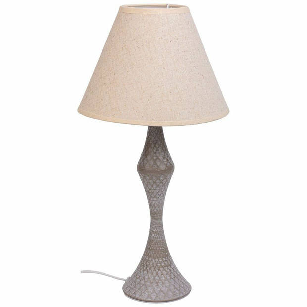 Bureaulamp Alexandra House Living Wit Grijs Metaal Stof 220-240 V 23 x 46 x 23 cm