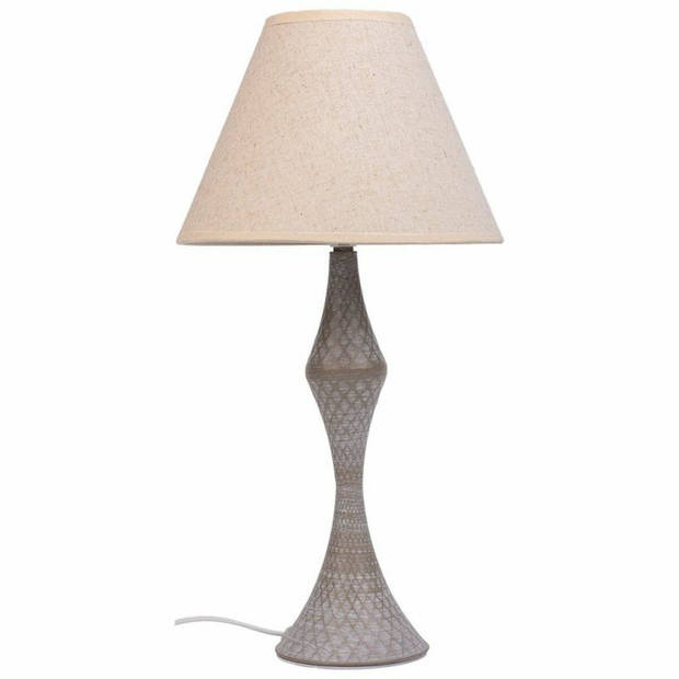 Bureaulamp Alexandra House Living Wit Grijs Metaal Stof 220-240 V 23 x 46 x 23 cm