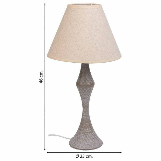 Bureaulamp Alexandra House Living Wit Grijs Metaal Stof 220-240 V 23 x 46 x 23 cm