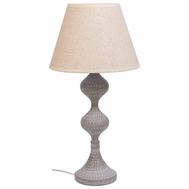 Bureaulamp Alexandra House Living Wit Grijs Metaal Stof 220-240 V 25 x 50 x 25 cm