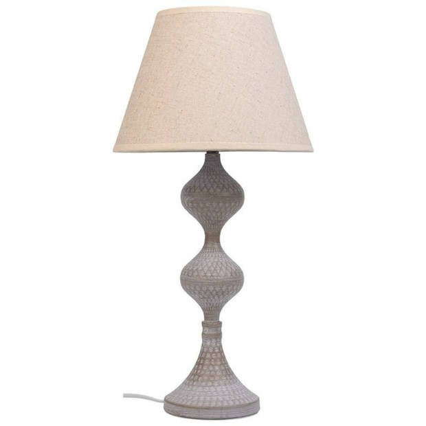 Bureaulamp Alexandra House Living Wit Grijs Metaal Stof 220-240 V 25 x 50 x 25 cm