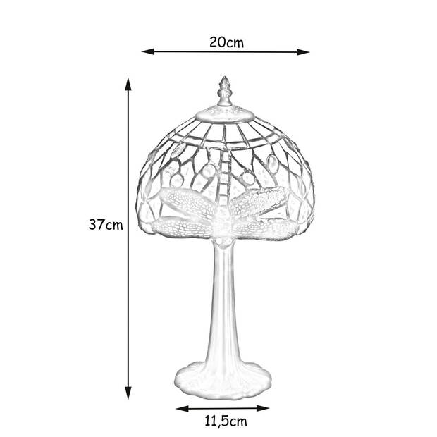 Bureaulamp Viro Marfil Ivoor Zink 60 W 20 x 37 x 20 cm