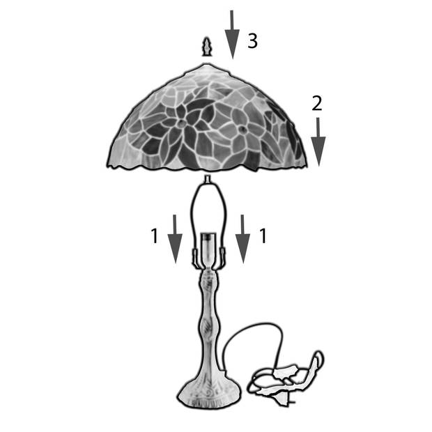 Bureaulamp Viro Compact Geel Zink 60 W 30 x 50 x 30 cm