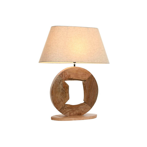 Bureaulamp Home ESPRIT Beige Natuurlijk Mangohout 50 W 220 V 60 x 20 x 75 cm