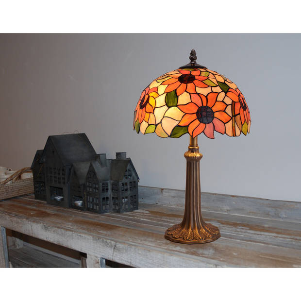 Bureaulamp Viro Diamond Multicolour Zink 30 x 50 x 30 cm Blommor