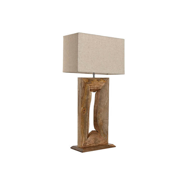 Bureaulamp Home ESPRIT Beige Natuurlijk Mangohout 50 W 220 V 40 x 20 x 75 cm