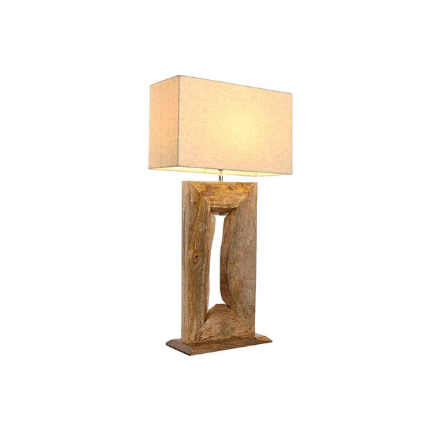 Bureaulamp Home ESPRIT Beige Natuurlijk Mangohout 50 W 220 V 40 x 20 x 75 cm