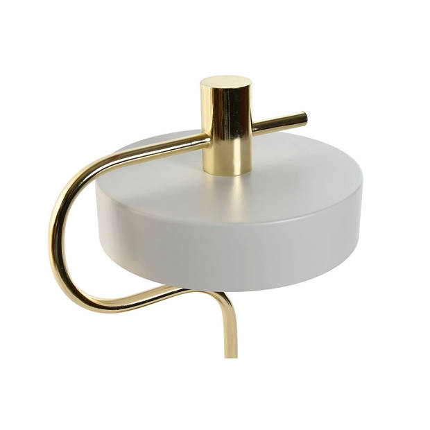 Bureaulamp Home ESPRIT Wit Gouden Metaal 220 V 28 x 18 x 46 cm