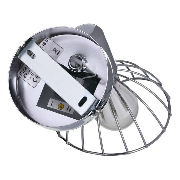 Wandlamp Activejet AJE-GIZEL 1P Zilverkleurig Metaal 40 W 230 V