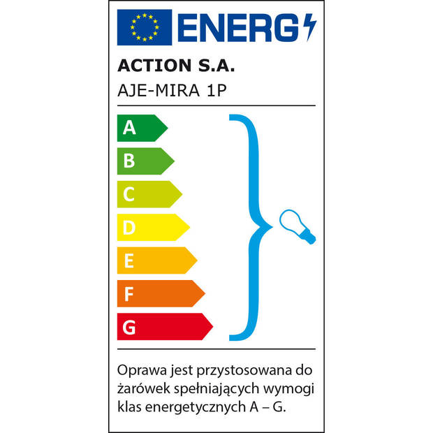 Wandlamp Activejet AJE-MIRA 1P Wit Zilverkleurig Metaal 40 W 23 x 21,5 x 11,5 cm (1 Onderdelen)