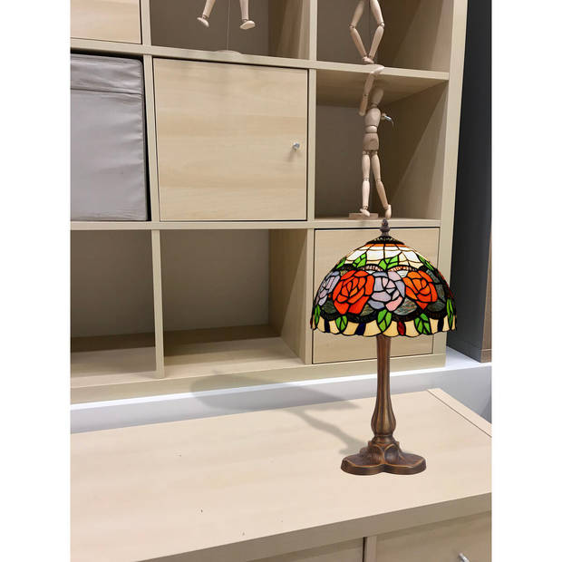 Bureaulamp Viro Rosy Rood Groen Oranje Orange Zink 60 W 20 x 37 x 20 cm