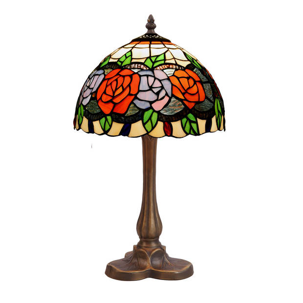 Bureaulamp Viro Rosy Rood Groen Oranje Orange Zink 60 W 20 x 37 x 20 cm