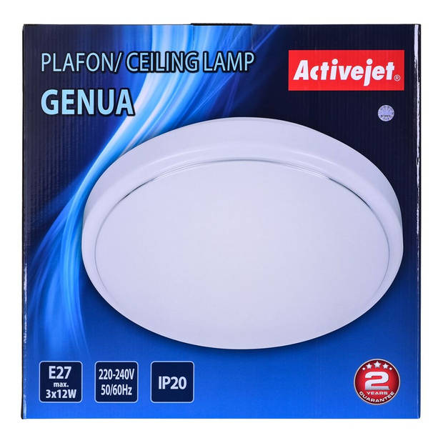 Plafondlamp Activejet AJE-GENUA Wit 12 W 36 W