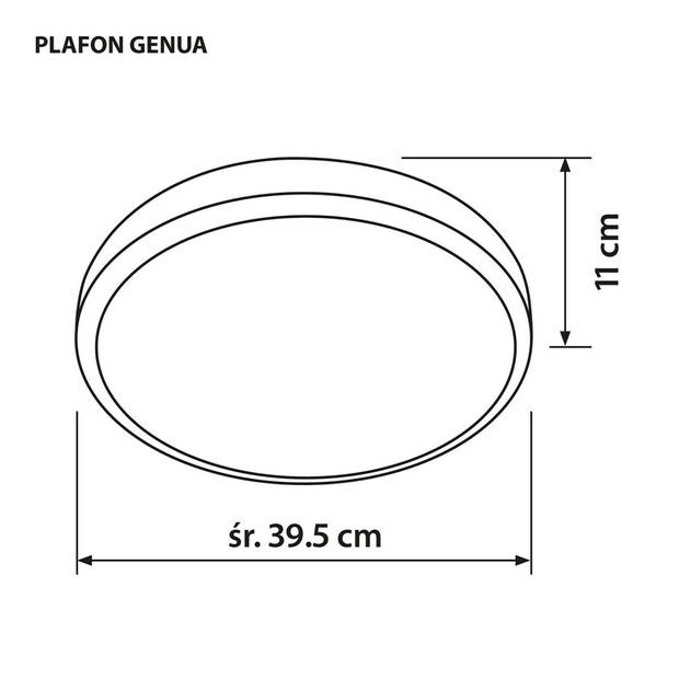 Plafondlamp Activejet AJE-GENUA Wit 12 W 36 W