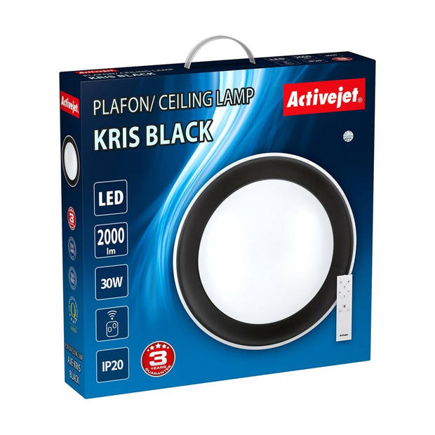 Plafondlamp Activejet AJE-KRIS Wit Zwart Warm wit 80 30 W (6500 K)