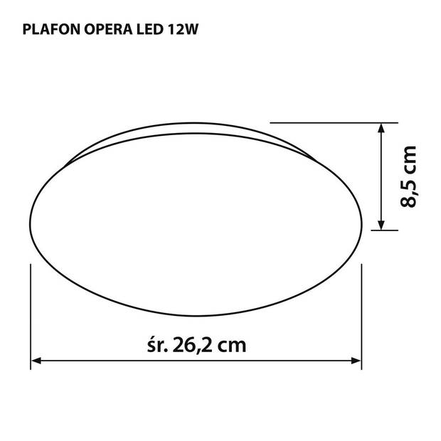 Plafondlamp Activejet AJE-OPERA 12W Wit 80 12 W