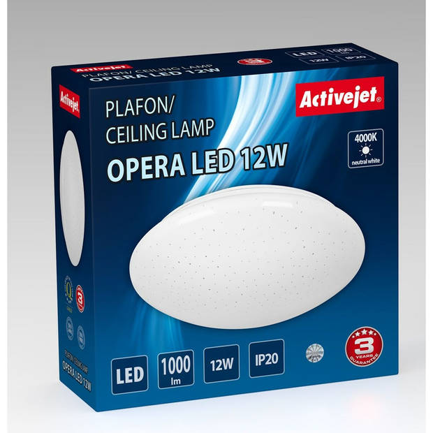 Plafondlamp Activejet AJE-OPERA 12W Wit 80 12 W