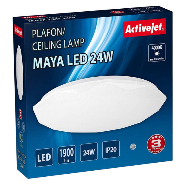 Plafondlamp Activejet AJE-MAYA Wit 80 24 W