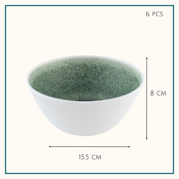 HIXA Melamine Soepkommen - 15cm - 6 Stuks - Campingservies - PINE