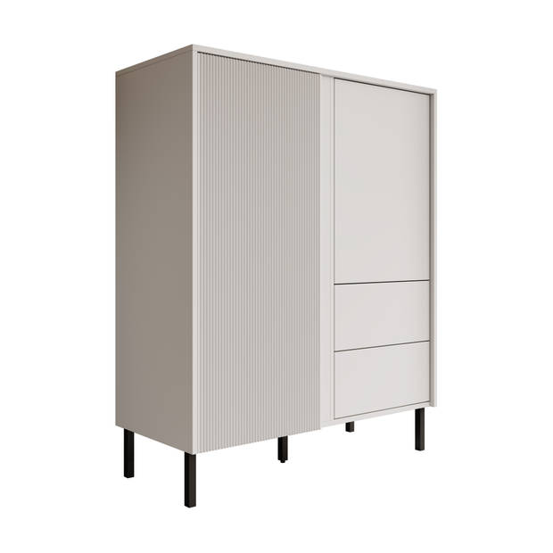 Meubella Dressoir Margareth - Wit - 100 cm - Hoog