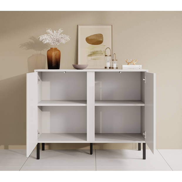 Meubella Dressoir Margareth - Wit - 100 cm