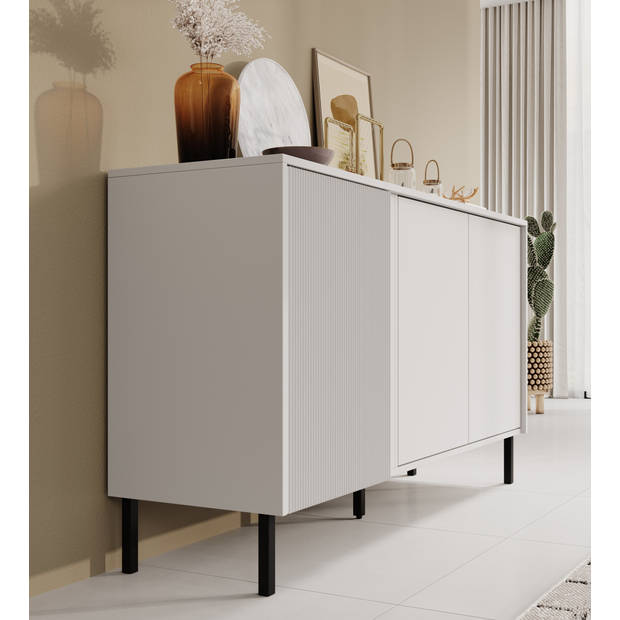 Meubella Dressoir Margareth - Wit - 145 cm