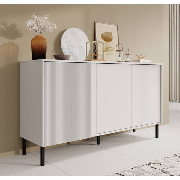 Meubella Dressoir Margareth - Wit - 145 cm