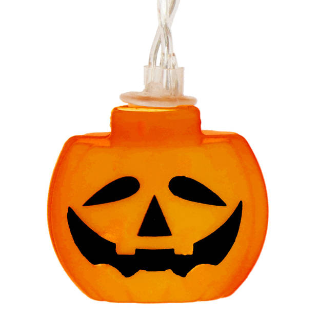 Springos Halloween Decoratie - Lichtslingers - Verlichting - Pompoenen - 10 LED