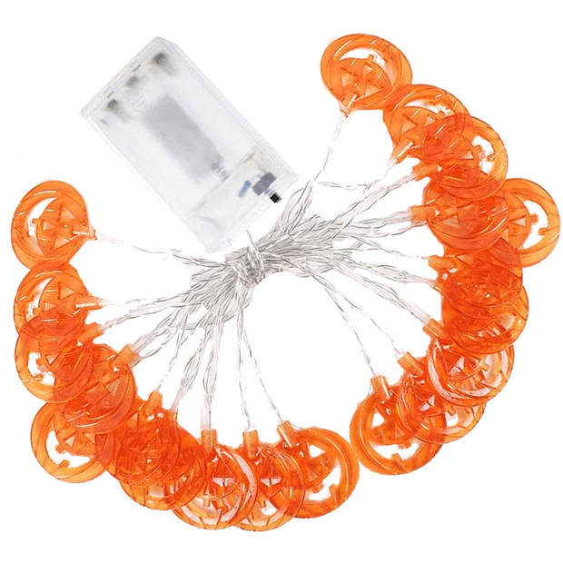 Springos Halloween Decoratie - Lichtslingers - Slinger - Verlichting - Pompoen - 20 LED