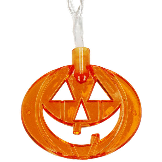 Springos Halloween Decoratie - Lichtslingers - Slinger - Verlichting - Pompoen - 20 LED