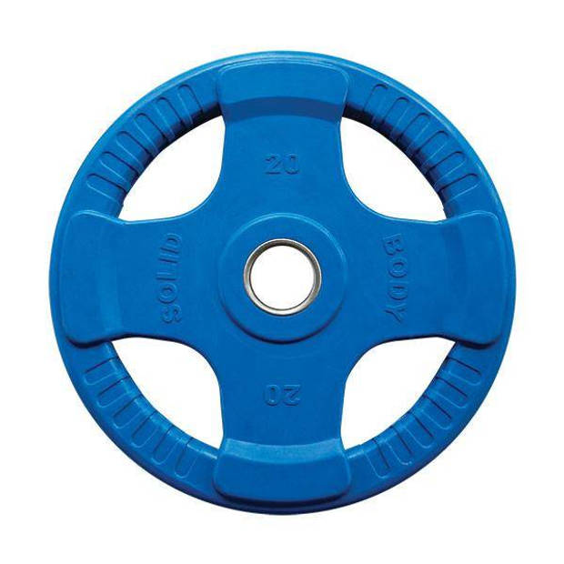 Body-Solid Gekleurde Rubberen Olympische Halterschijven 50mm 1.25 kg - Donkergrijs