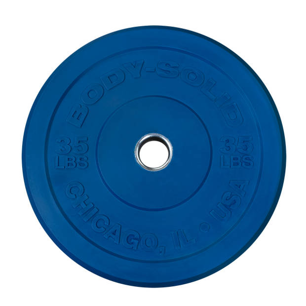 Body-Solid Chicago Extreme Gekleurde Olympische Bumperplates 15 kg Geel