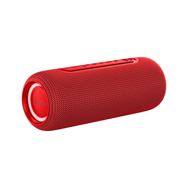 Krüger & Matz Street Draadloze Draagbare Bluetooth 5.0 Speaker Waterdicht - RGB Verlichting - Rood