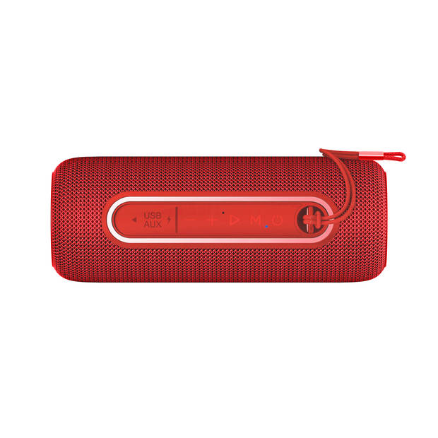 Krüger & Matz Street Draadloze Draagbare Bluetooth 5.0 Speaker Waterdicht - RGB Verlichting - Rood