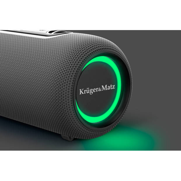 Krüger & Matz Street Draadloze Draagbare Bluetooth 5.0 Speaker Waterdicht - 20W - Zwart