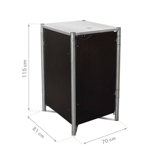 Hide® Containerombouw 1 afvalcontainer Zwart HD12401 - Kliko ombouw