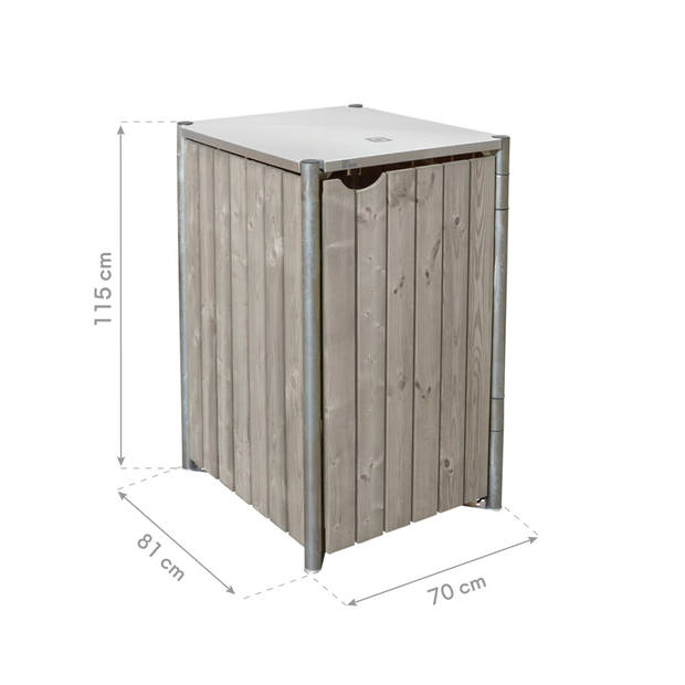 Hide® Containerombouw 1 afvalcontainer Hout HD12406 - Kliko ombouw