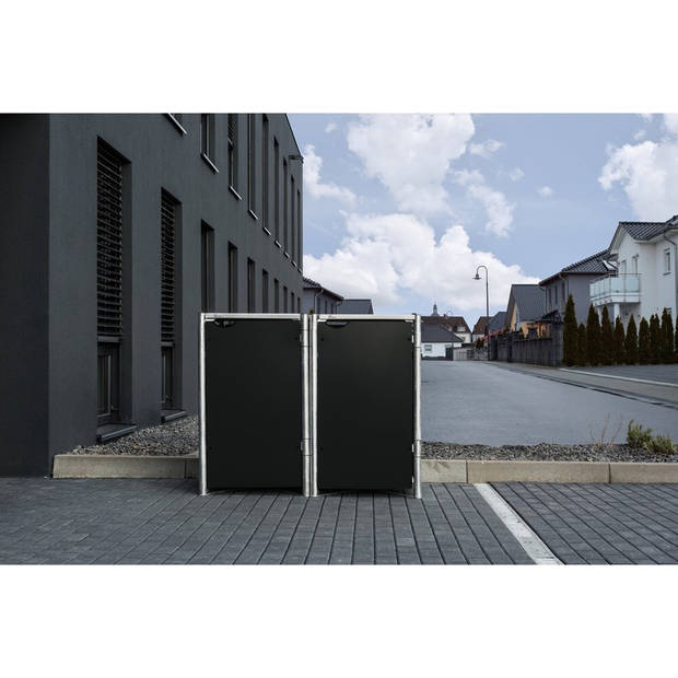 Hide® Containerombouw 2 afvalcontainers Zwart HD02401 - Kliko ombouw