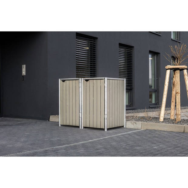 Hide® Containerombouw 2 afvalcontainers HD02406 Hout - Kliko ombouw