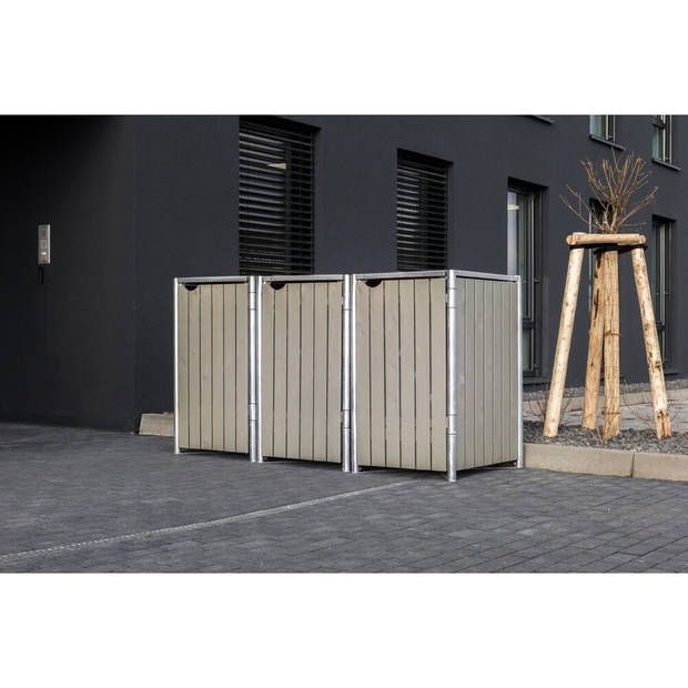 Hide® Containerombouw 3 afvalcontainers HD04406 Hout - Kliko ombouw