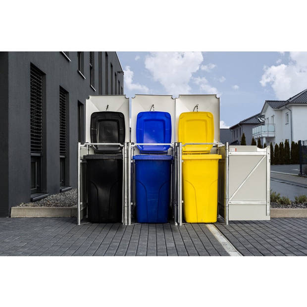 Hide® Containerombouw 3 afvalcontainers HD04401 zwart- Kliko ombouw