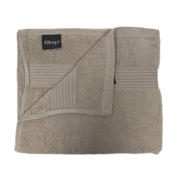 iSleep Badtextiel Terry - Taupe - Handdoek 60x110 cm