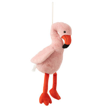 J-line - Flamingo Pluche Roze/oranje Large - 28x19.5x57cm