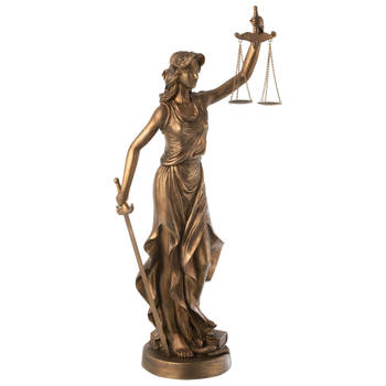 J-line - Vrouw Justitia Resin Koper Large - 35x22x84cm