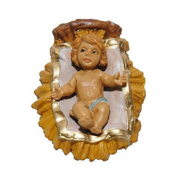 Euromarchi - Baby jesus 10cm wood decoration lux