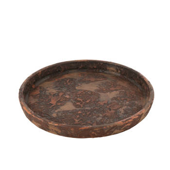 J-line - Plate Flowerpot Terra Brown/rust - 40x40x4cm