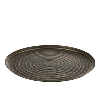 J-line - Plateau Rond Klassiek Ijzer Brons Large - 60x60x3cm