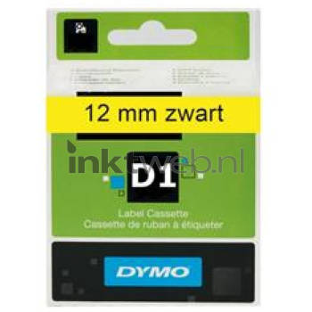 Dymo D1 zwart op geel breedte 12 mm labels