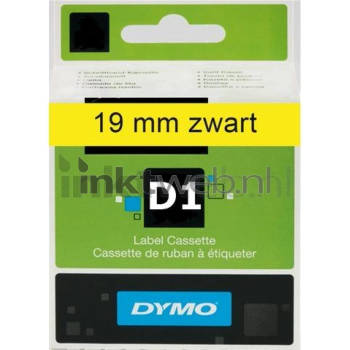 Dymo D1 zwart op geel breedte 19 mm labels